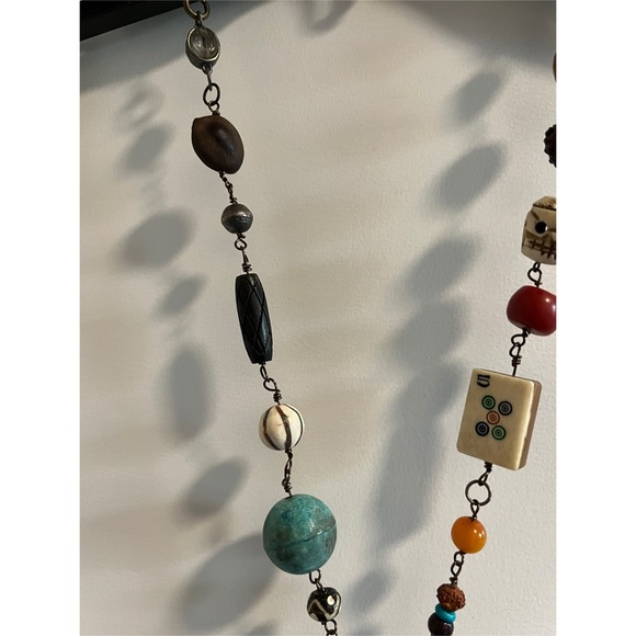 Handcrafted Beaded Statement Necklace - Picture 6 of 6